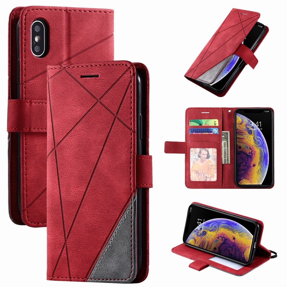 Xiaomi Leder Handyhülle, Mobiltelefontasche, rot / Minikauf.ch