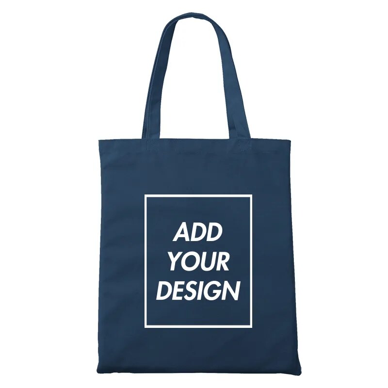 Personalisierte Tasche mit individuellem Textdruck oder Foto, Marineblau / Minikauf.ch