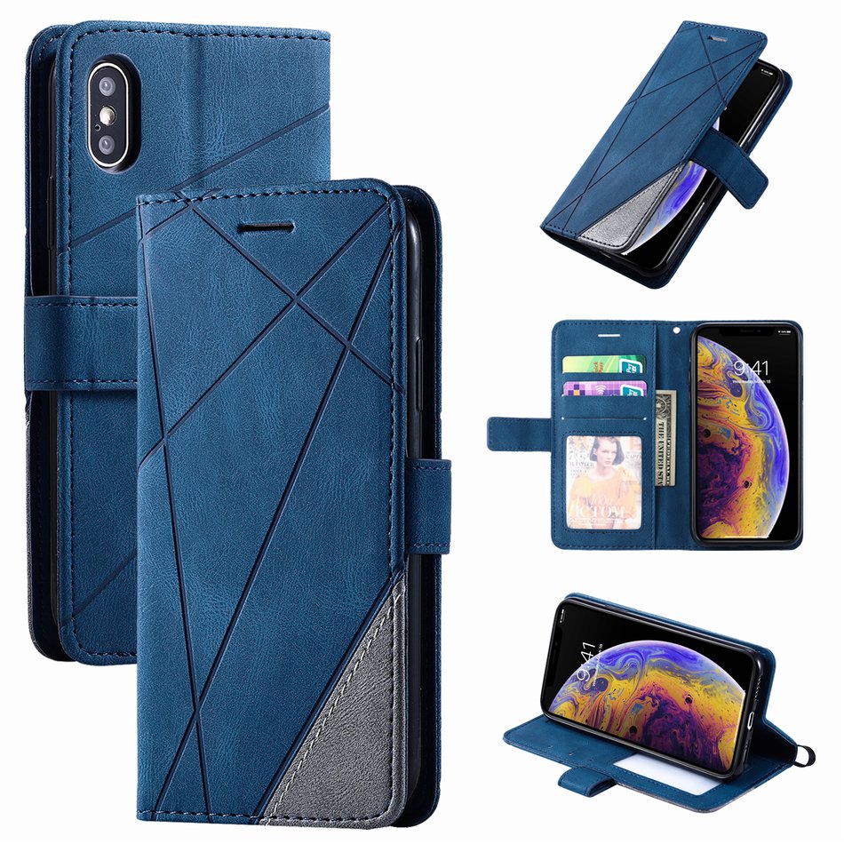Xiaomi Leder Handyhülle, Mobiltelefontasche, blau / Minikauf.ch