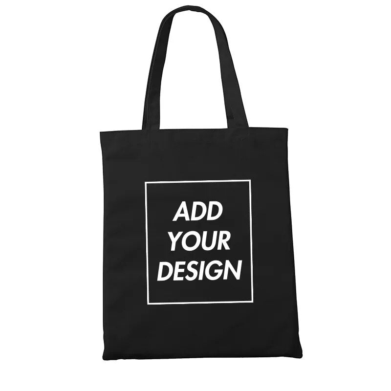 Personalisierte Tasche mit individuellem Textdruck oder Foto, schwarz / Minikauf.ch