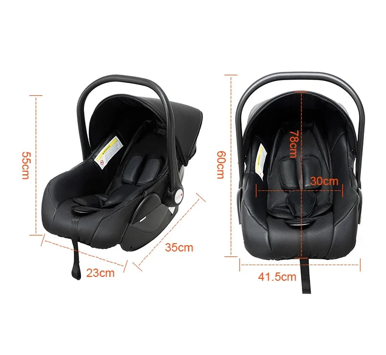 Kinderwagen mit 360° Drehung & Babyschale – Luxus Buggy für Neugeborene / Minikauf.ch