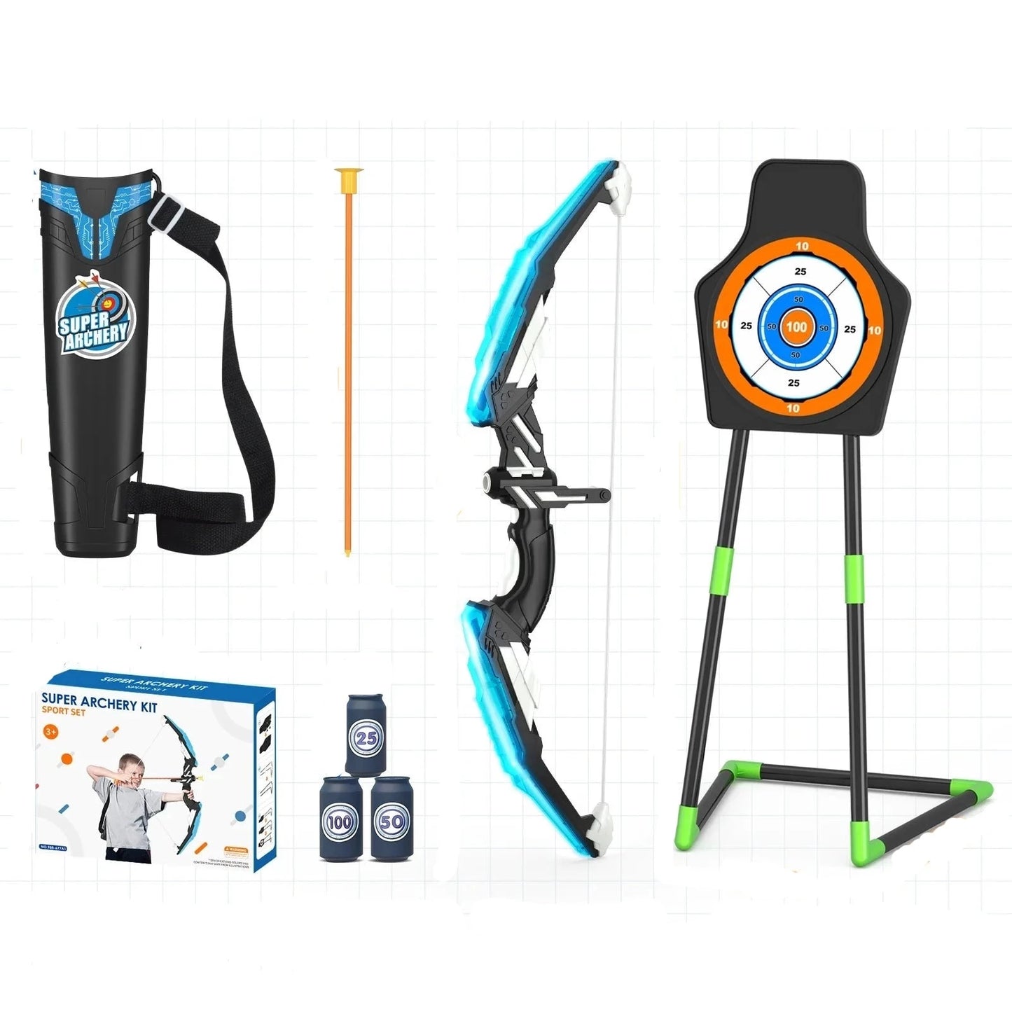 Kinder Bogenschiessen Set mit Pfeil und Bogen / Minikauf.ch