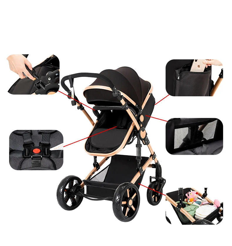 3 in 1 Kinderwagen mit Babyschale / Minikauf.ch