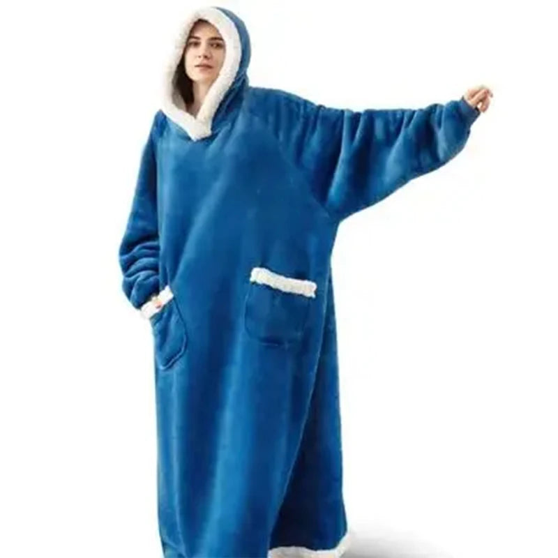 Premium XXL Kapuzen- Deckenhoodie, Pfauenblau / Minikauf.ch