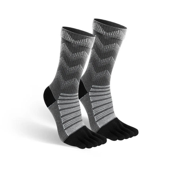 Merinowolle Zehensocken – Warm, Atmungsaktiv & Rutschfest, Grau / Minikauf.ch