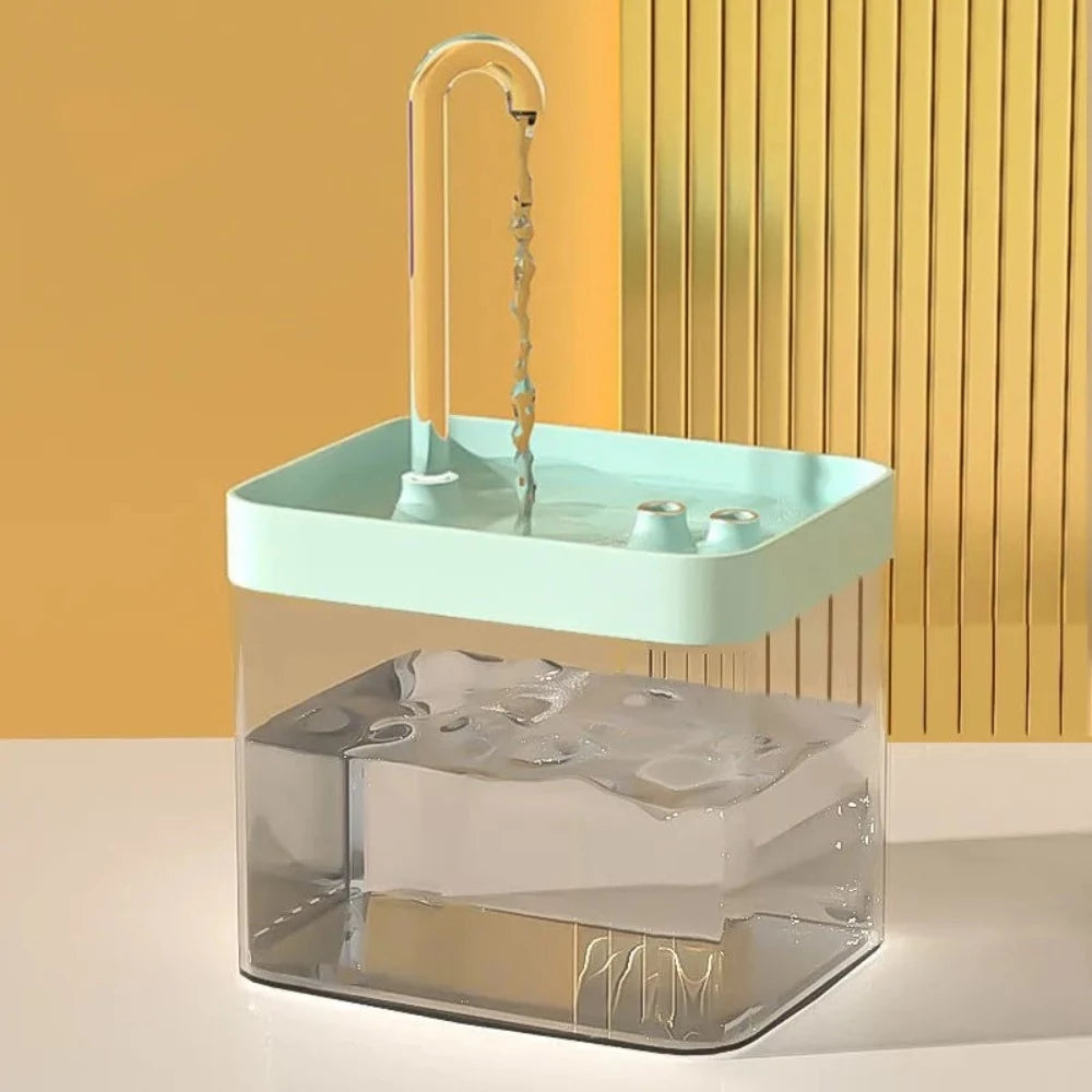 Transparenter USB Katzenbrunnen, Automatischer Wasserspender, Blau / Minikauf.ch