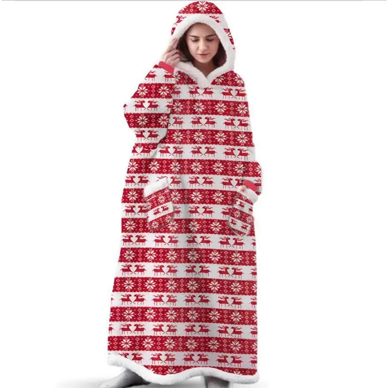 Premium XXL Kapuzen- Deckenhoodie, rot Weihnachten / Minikauf.ch