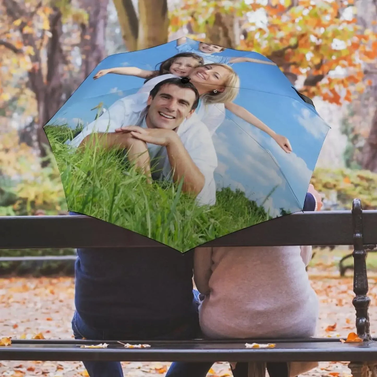 Personalisierter Regenschirm mit Foto – Faltbar, Regen & Sonnenschutz / Minikauf.ch