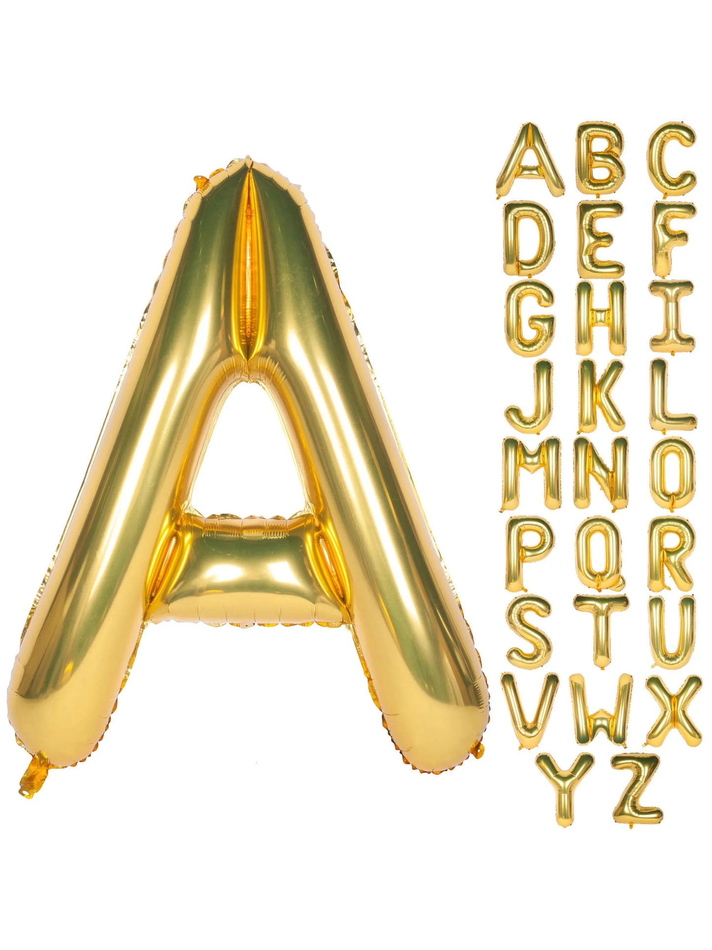 101cm Buchstabenballon – Helium Folienballon A–Z Partydeko, Gold / Minikauf.ch
