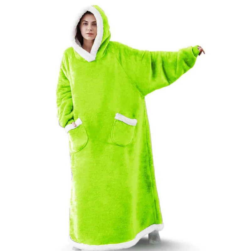 Premium XXL Kapuzen- Deckenhoodie, leuchtend grün / Minikauf.ch