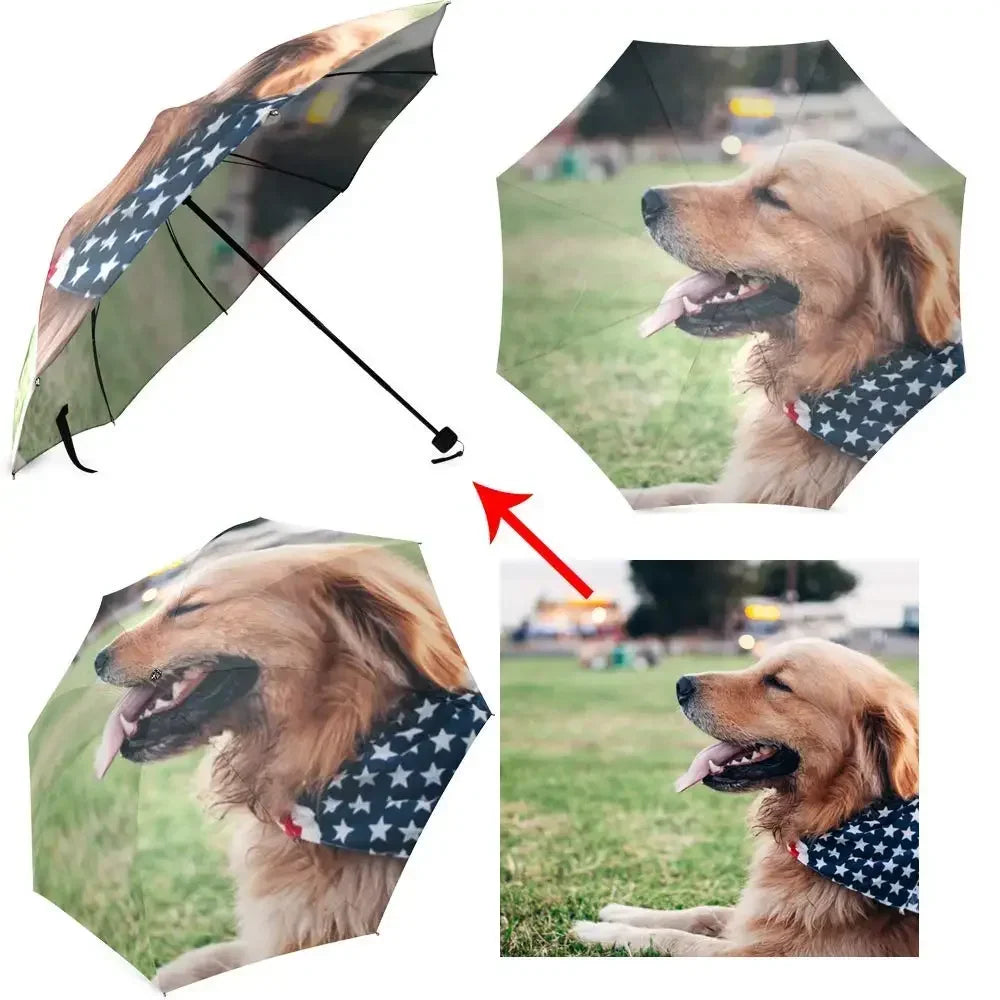Personalisierter Regenschirm mit Foto – Faltbar, Regen & Sonnenschutz / Minikauf.ch