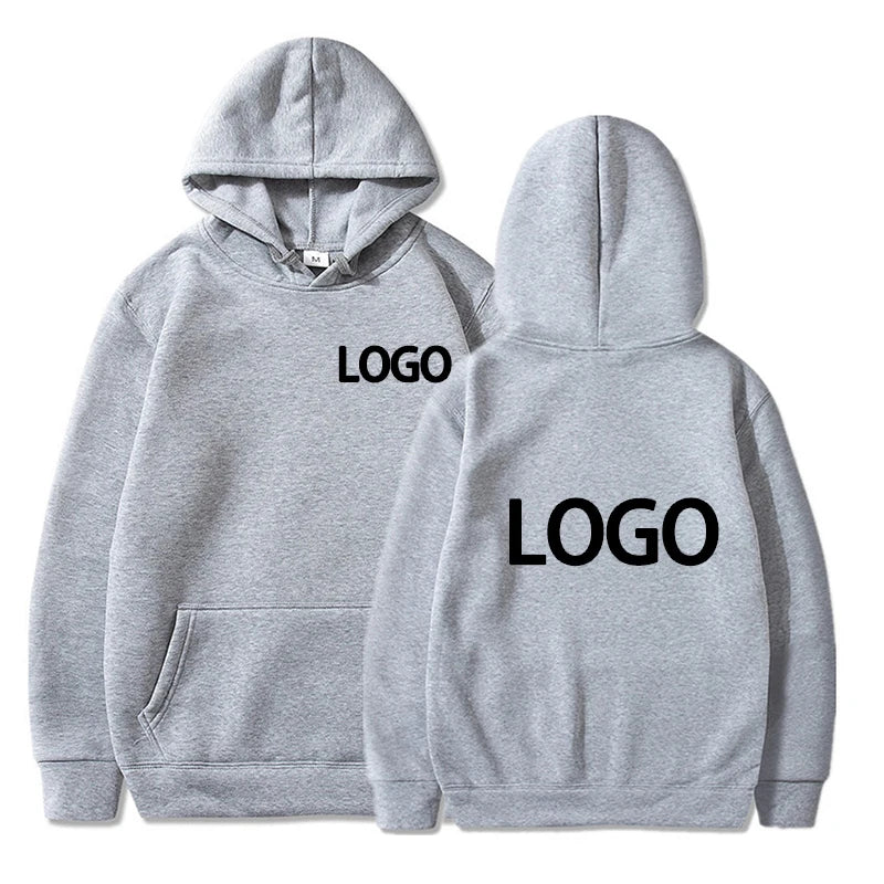Personalisierter Hoodie mit Kapuze, Grau / Minikauf.ch