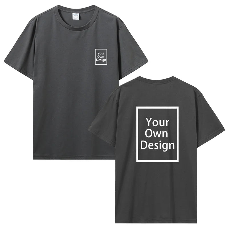 Personalisiertes T-Shirt mit Fotodruck, Dunkelgrau / Minikauf.ch