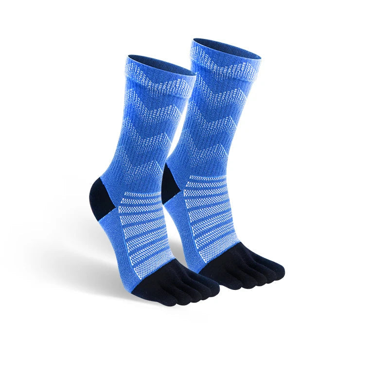 Merinowolle Zehensocken – Warm, Atmungsaktiv & Rutschfest, Blau / Minikauf.ch