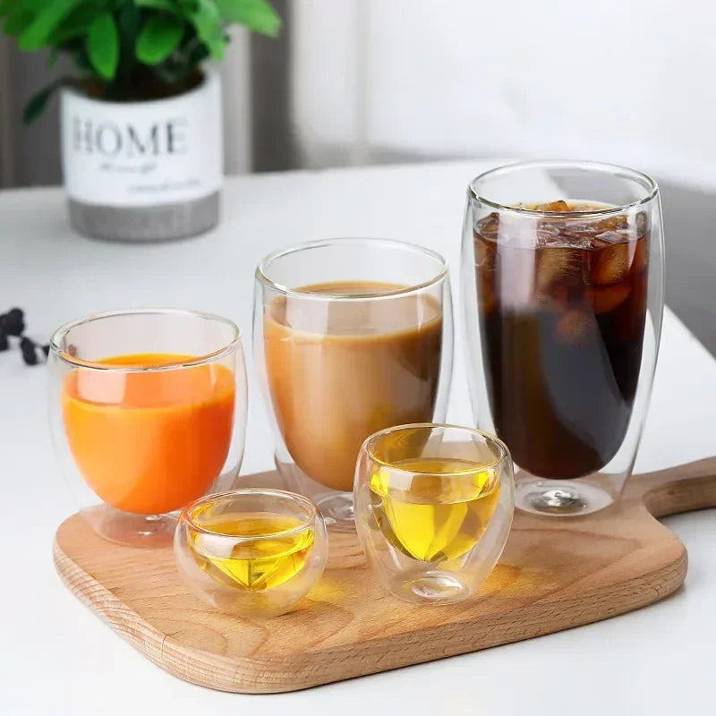 Doppelwandige Hitzebeständige Glastasse 80–650 ml / Minikauf.ch