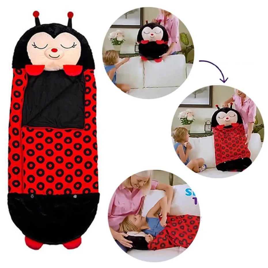 Cartoon Kinderschlafsack mit Plüschkissen / Minikauf.ch