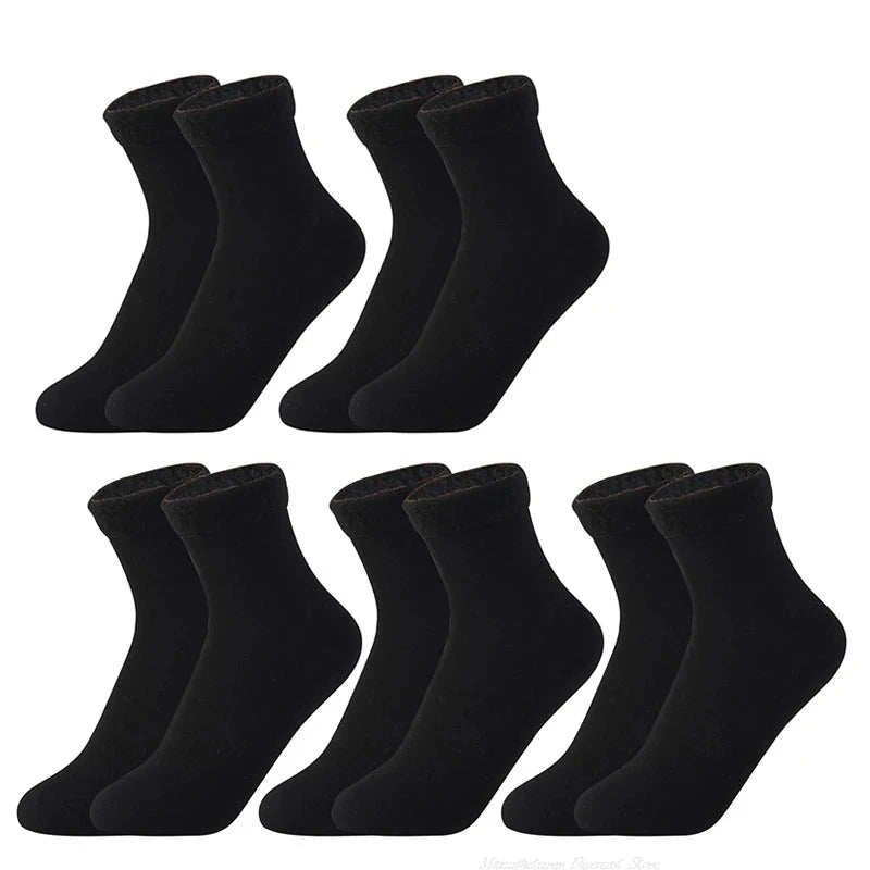 Einfarbige Thermische Wintersocken, schwarz / Minikauf.ch