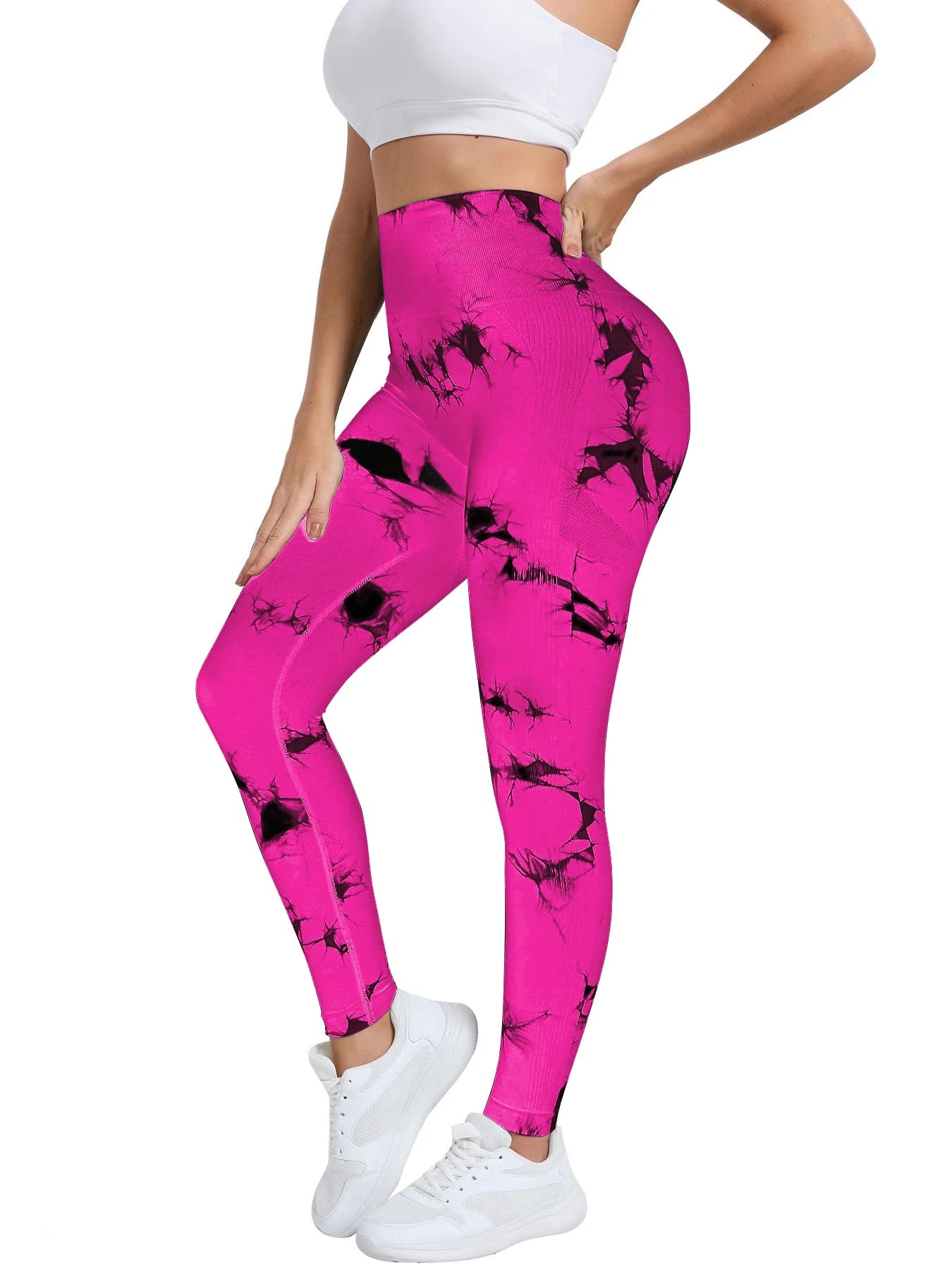 Batikmuster Stretch Fitness Leggins / Minikauf.ch