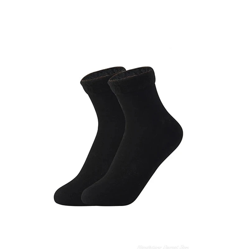 Einfarbige Thermische Wintersocken, schwarz 1 Paar / Minikauf.ch