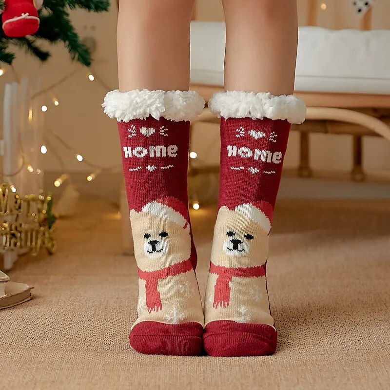 Flauschige Plüsch Wintersocken / Minikauf.ch