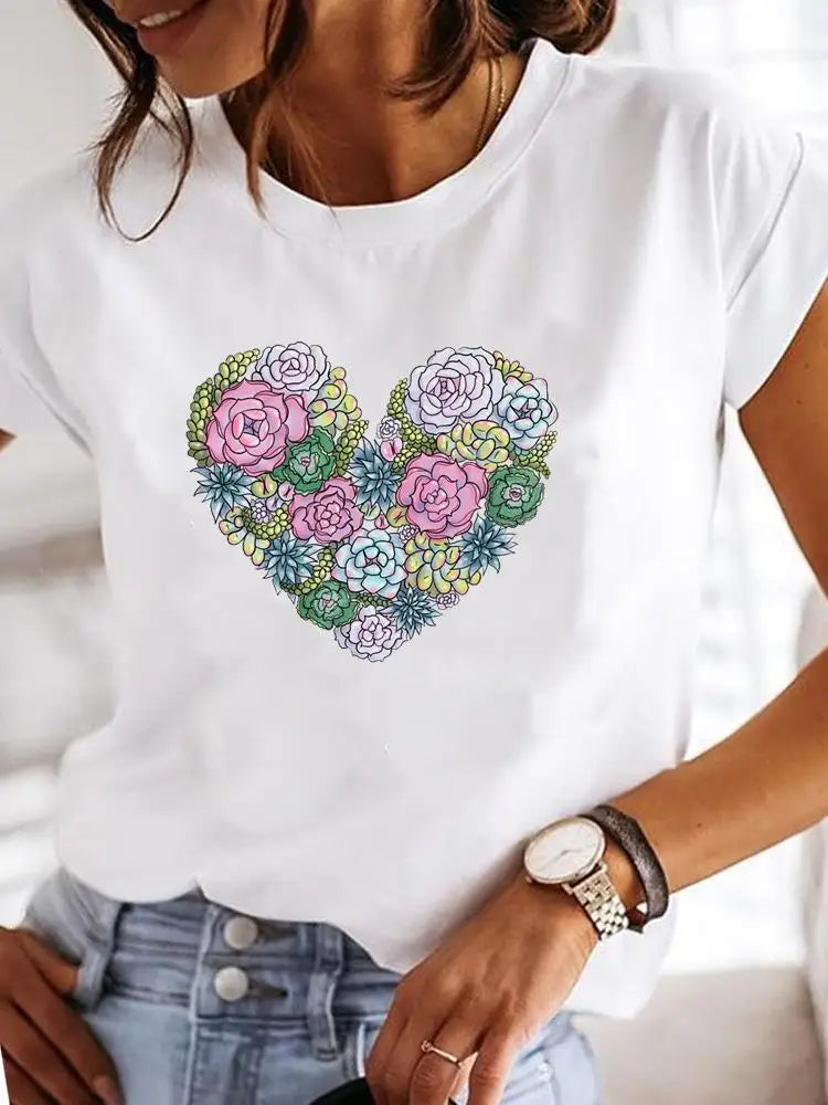Damen T-Shirt mit Druckmuster / Minikauf.ch