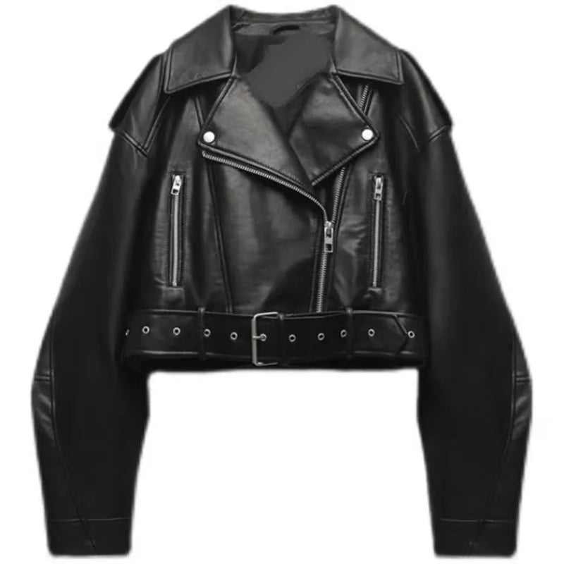 Vintage Cropped Bikerjacke / Minikauf.ch
