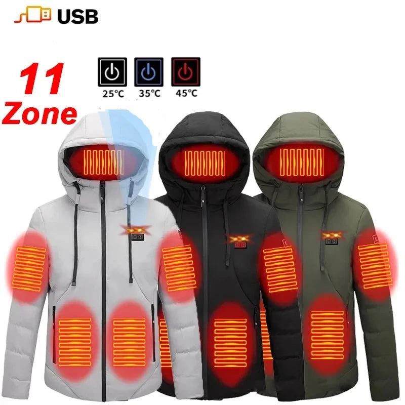 Intelligente beheizbare Thermojacke, 11 Zonen / Minikauf.ch