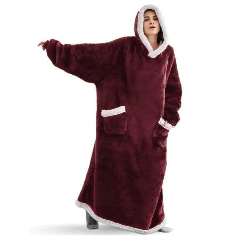Premium XXL Kapuzen- Deckenhoodie, Weinrot / Minikauf.ch