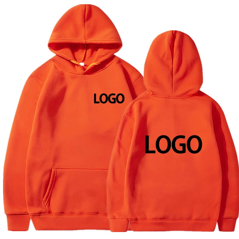Personalisierter Hoodie mit Kapuze, Orange / Minikauf.ch