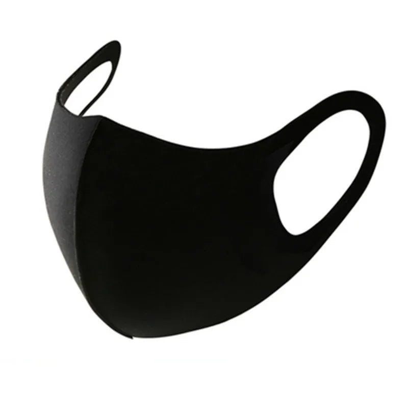 5 Stück Baumwolle Gesichtsmasken, schwarz / Minikauf.ch