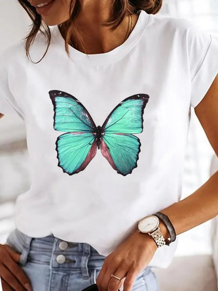 Damen T-Shirt mit Druckmuster / Minikauf.ch