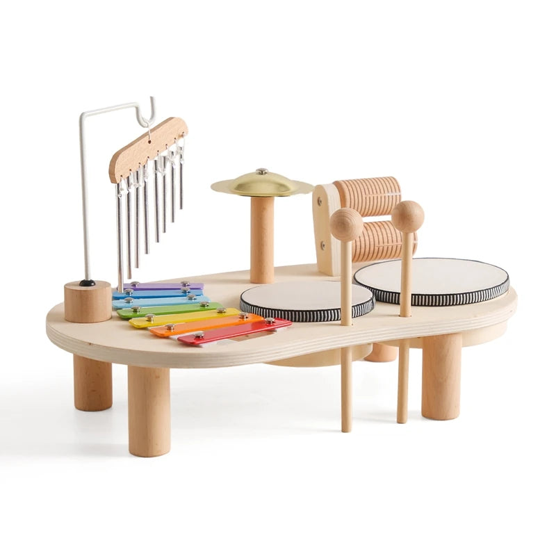 Montessori Musikspielzeug aus Holz – Xylophon & Percussion Set für Kinder / Minikauf.ch