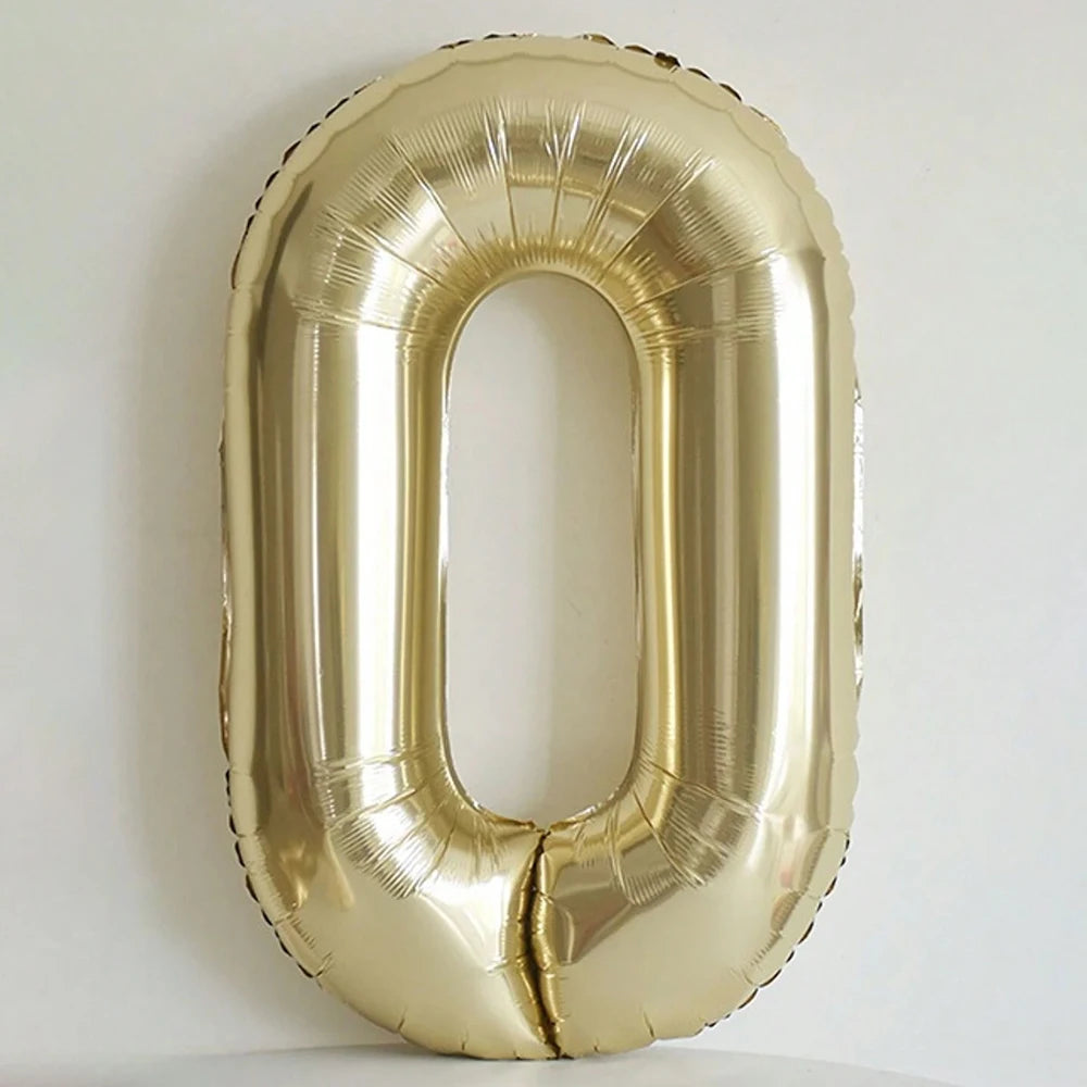 101cm Platin Zahlenballon 0–9 Heliumballon / Minikauf.ch