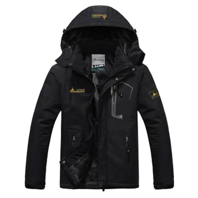 Parka Winterjacke mit Kapuze, Schwarz / Minikauf.ch