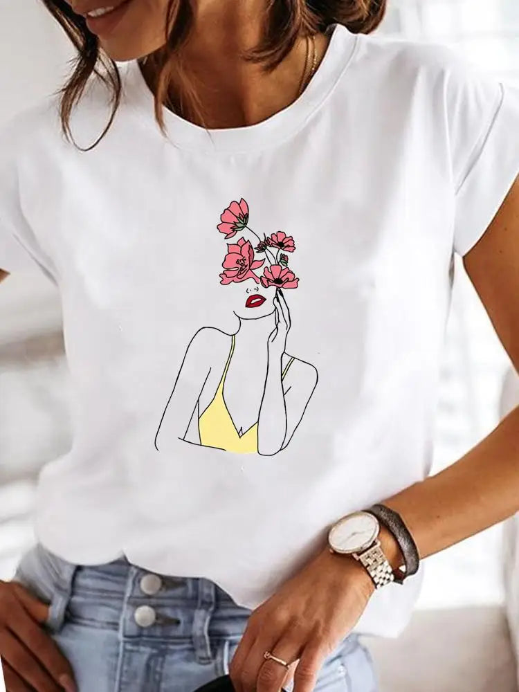 Damen T-Shirt mit Druckmuster / Minikauf.ch