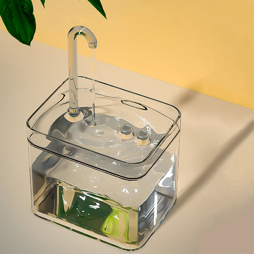 Transparenter USB Katzenbrunnen, Automatischer Wasserspender / Minikauf.ch