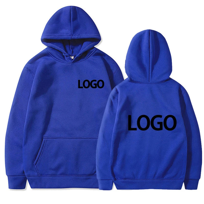 Personalisierter Hoodie mit Kapuze, Blau / Minikauf.ch