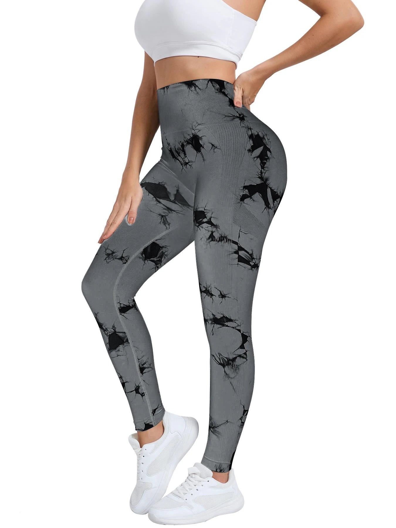 Batikmuster Stretch Fitness Leggins / Minikauf.ch