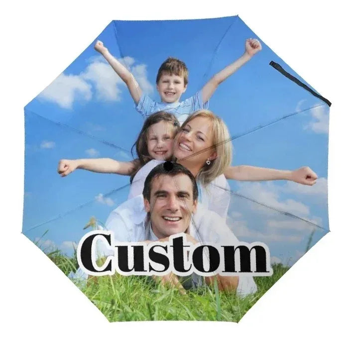 Personalisierter Regenschirm mit Foto – Faltbar, Regen & Sonnenschutz / Minikauf.ch