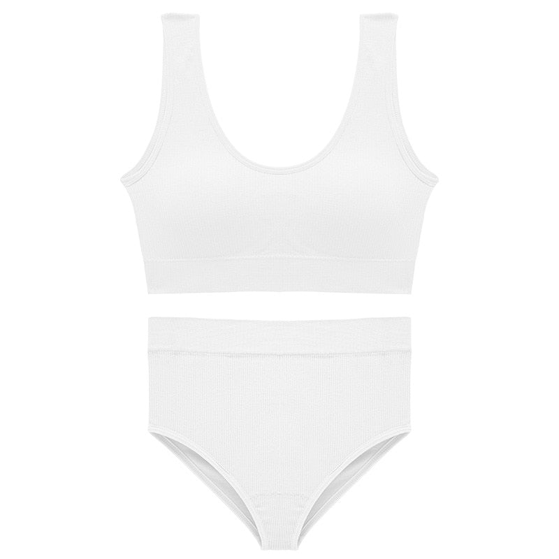 Push Up Sport Unterwäsche Set Frauen, weiss / Minikauf.ch