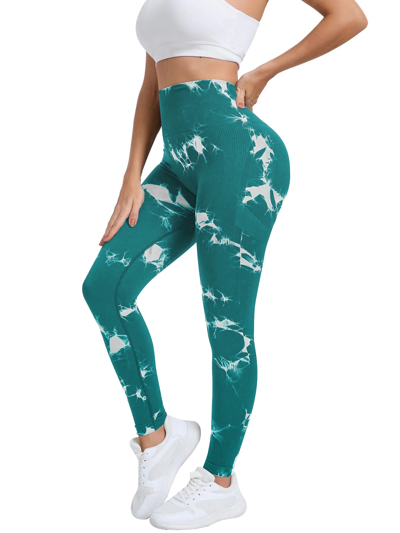 Batikmuster Stretch Fitness Leggins / Minikauf.ch