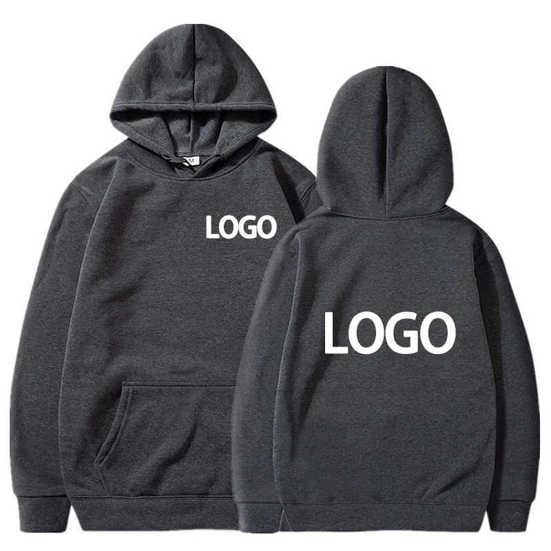 Personalisierter Hoodie mit Kapuze, Dunkelgrau / Minikauf.ch