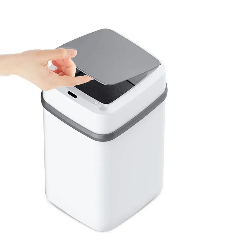 13L Touch-Sensor Mülleimer – Geruchsdicht & Smart für Küche & Bad, Weiss / Minikauf.ch