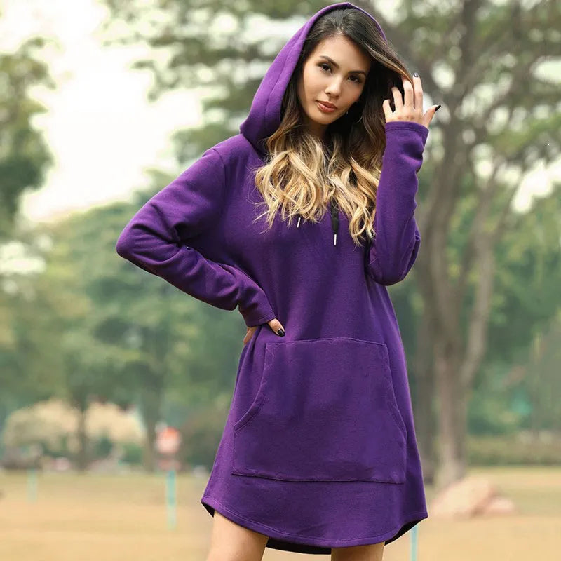 Sweatshirt Delux, Stylischer Hoodie, violett / Minikauf.ch