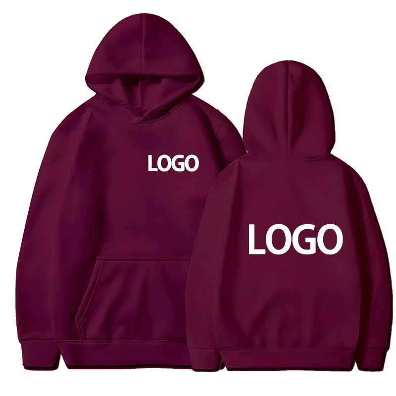 Personalisierter Hoodie mit Kapuze, Burgund / Minikauf.ch