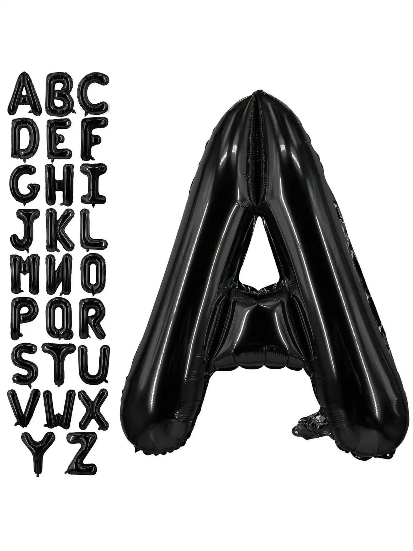 101cm Buchstabenballon – Helium Folienballon A–Z Partydeko, schwarz / Minikauf.ch