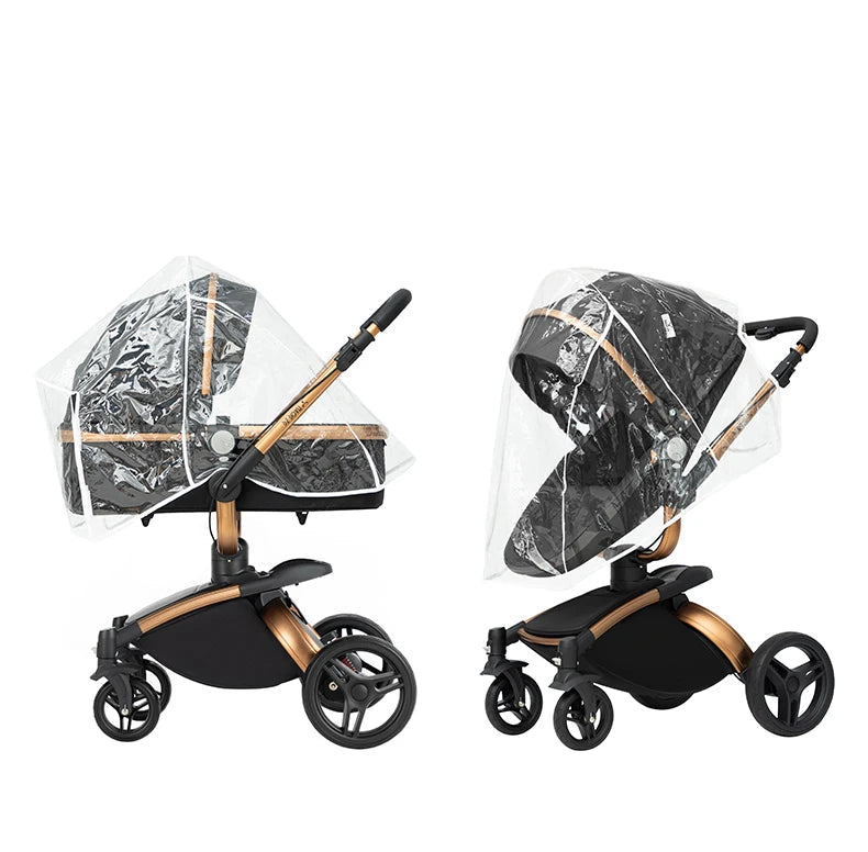 Kinderwagen mit 360° Drehung & Babyschale – Luxus Buggy für Neugeborene / Minikauf.ch