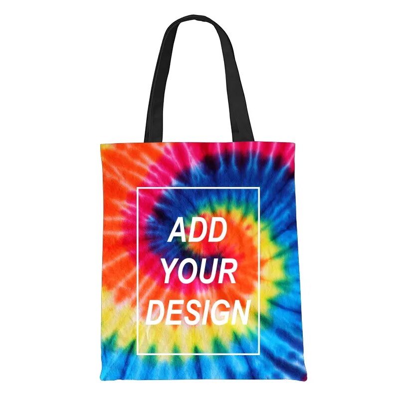 Personalisierte Tasche mit individuellem Textdruck oder Foto, Tye Dye / Minikauf.ch