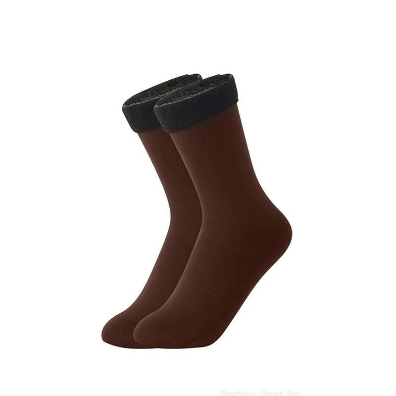Einfarbige Thermische Wintersocken, grün 1 Paar / Minikauf.ch