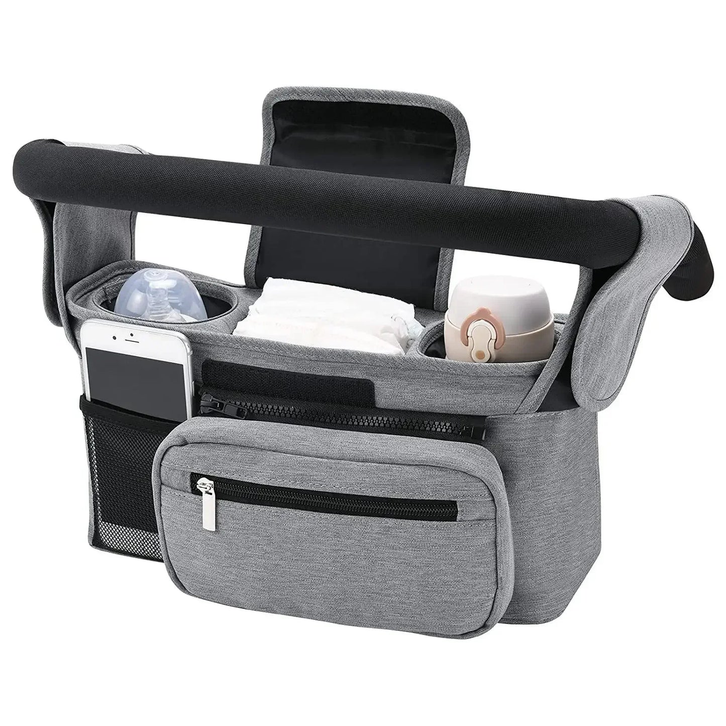 Baby Kinderwagentasche, grau / Minikauf.ch